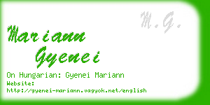 mariann gyenei business card